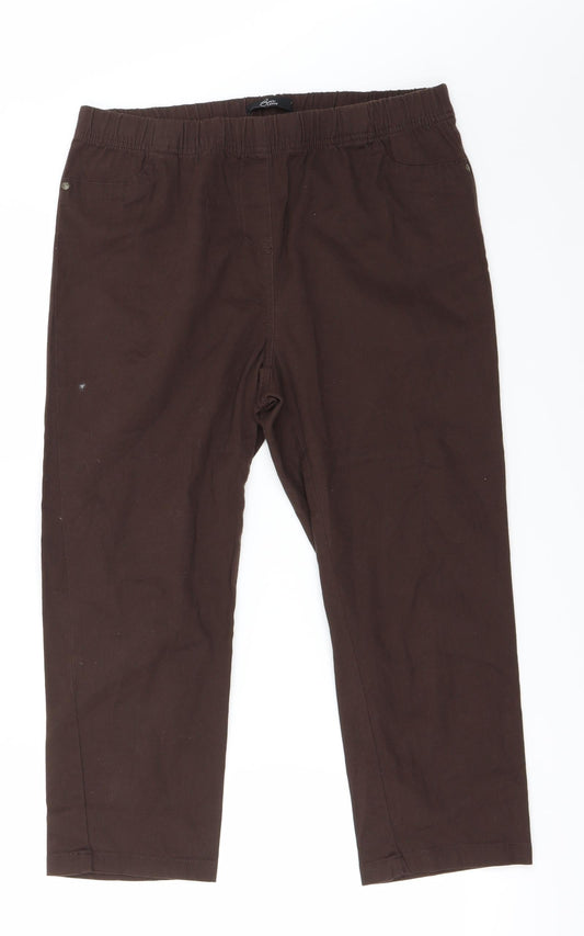 BM Womens Brown   Trousers  Size 12 L22 in
