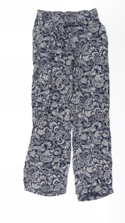 louise marnay Womens Blue Floral  Trousers  Size 12 L25 in