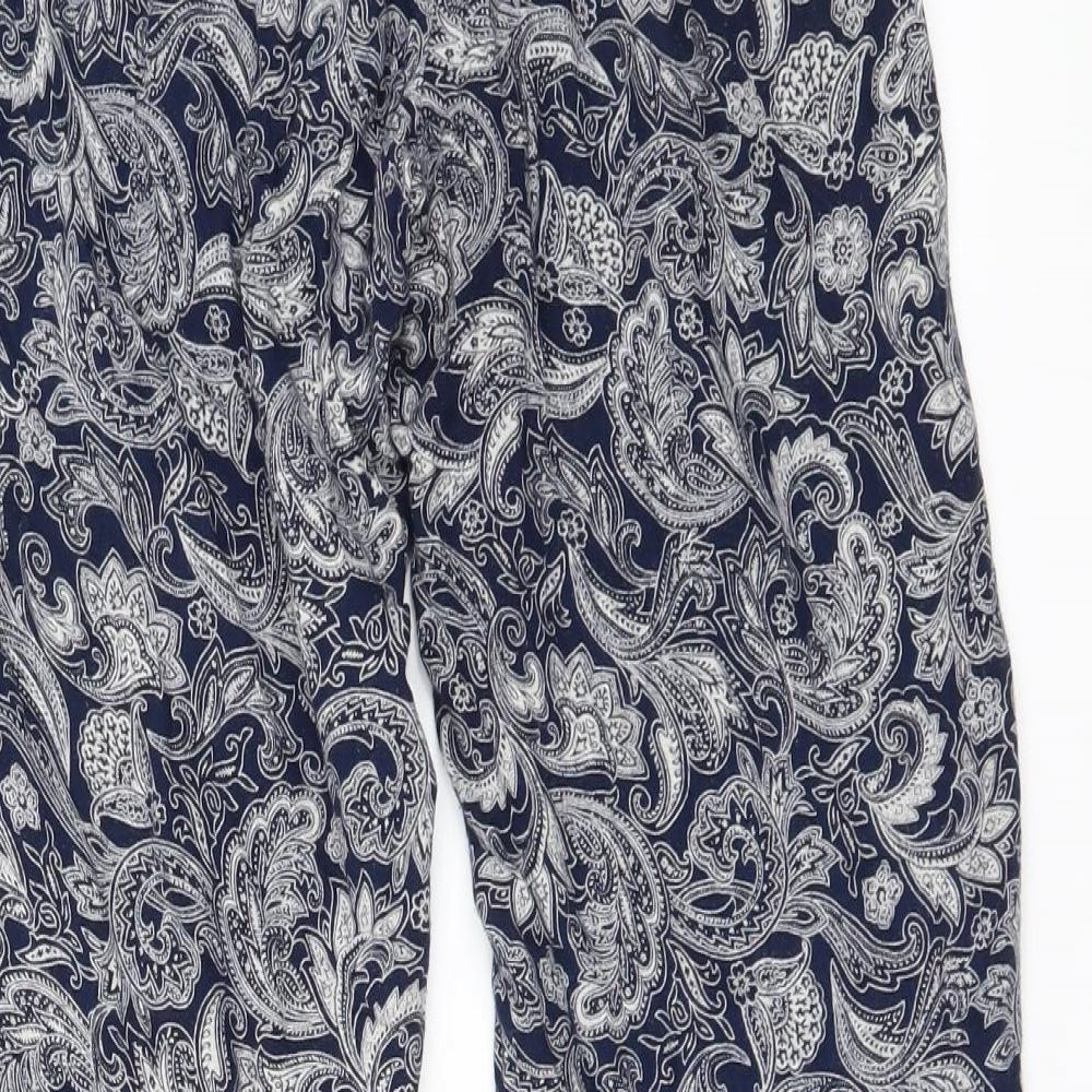 louise marnay Womens Blue Floral  Trousers  Size 12 L25 in