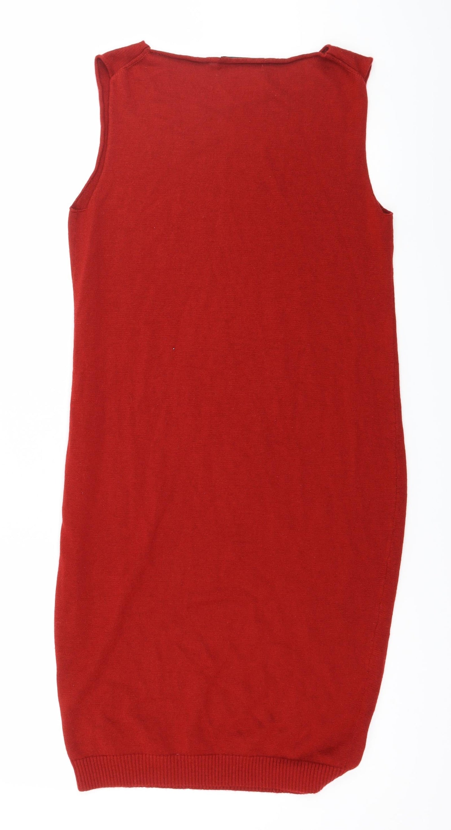 Caishangfeng Womens Red  Knit Jumper Dress  Size L