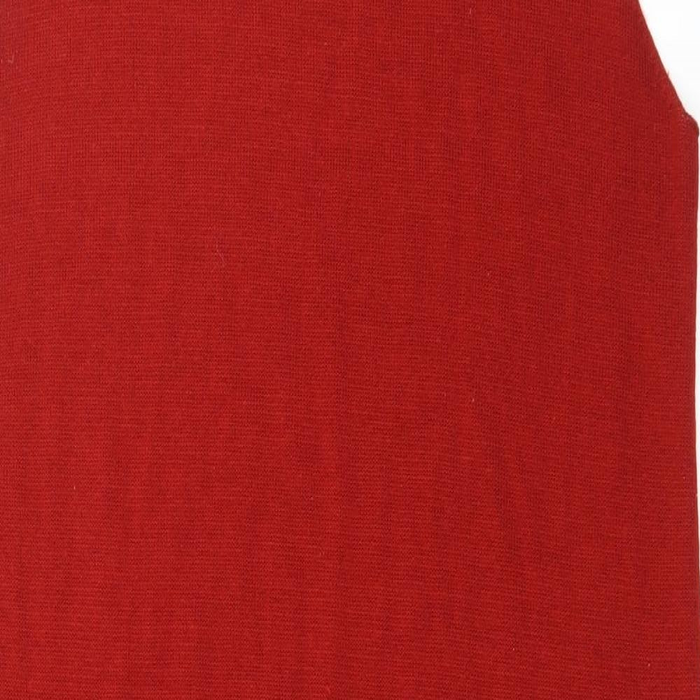 Caishangfeng Womens Red  Knit Jumper Dress  Size L