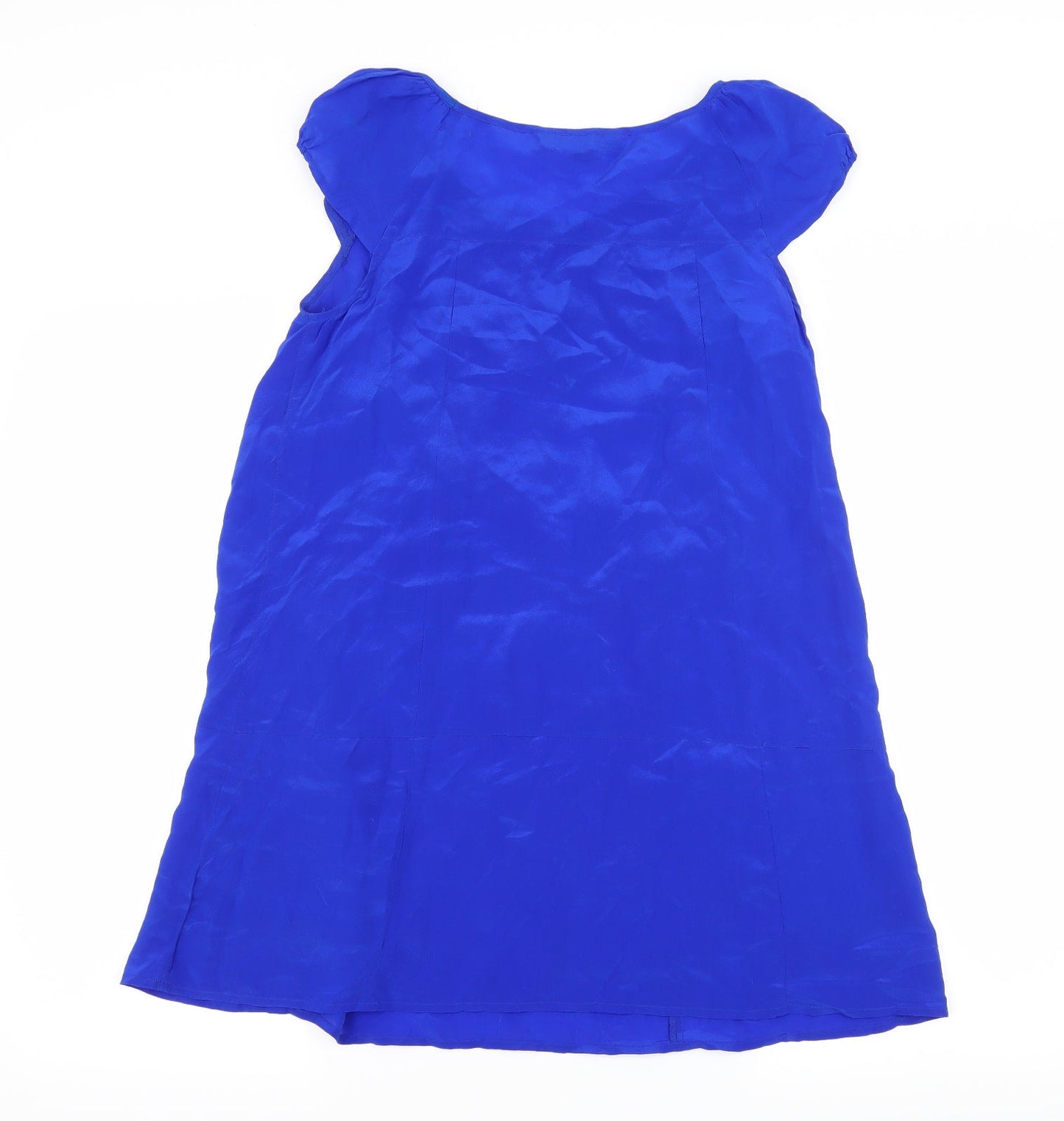Topshop Womens Blue  Satin Sheath  Size 8