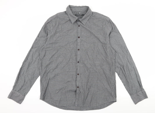 Sandstone Mens Grey Check   Button-Up Size L