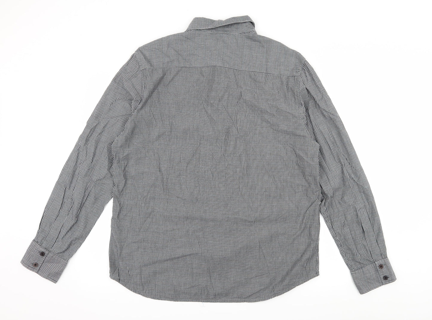 Sandstone Mens Grey Check   Button-Up Size L