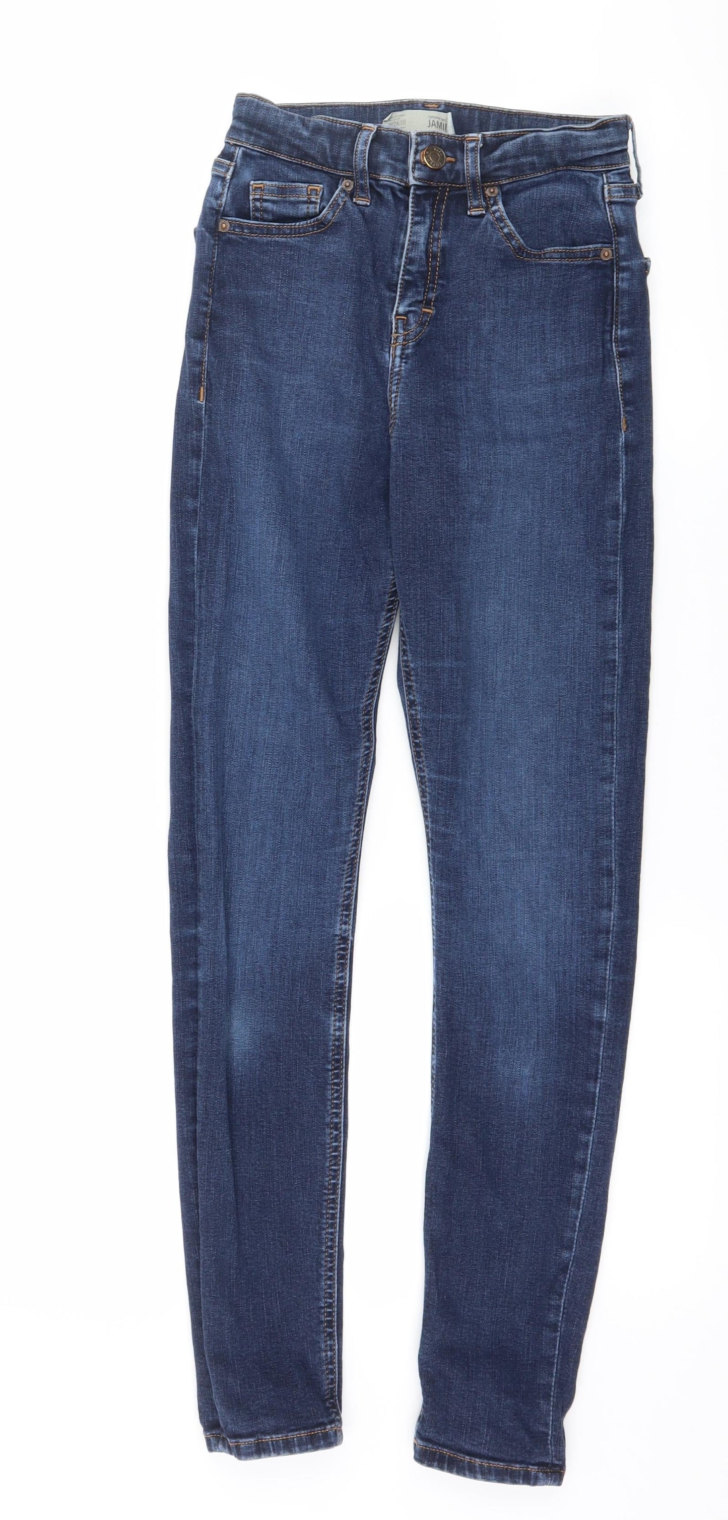 Womens UK Size 26 in Topshop Regular Fit Skinny Blue Jeans
