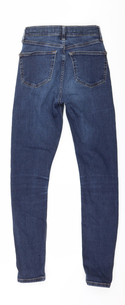 Womens UK Size 26 in Topshop Regular Fit Skinny Blue Jeans