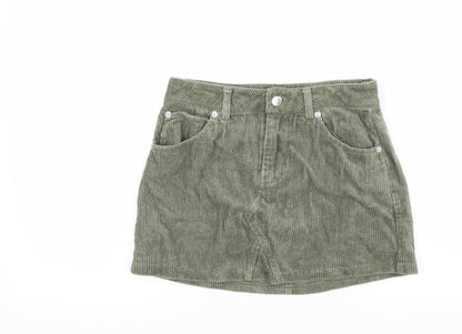 FOREVER 21 Womens Green  Canvas Mini Skirt Size 26 in