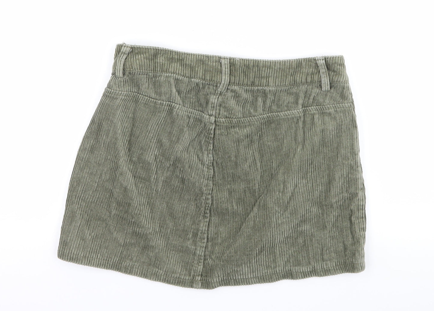 FOREVER 21 Womens Green  Canvas Mini Skirt Size 26 in