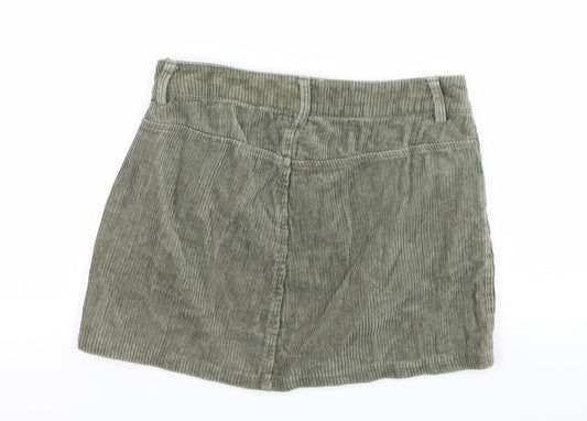 FOREVER 21 Womens Green  Canvas Mini Skirt Size 26 in