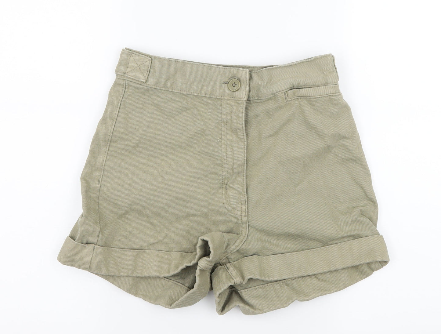 Weekday Womens Green  Denim Hot Pants Shorts Size 6