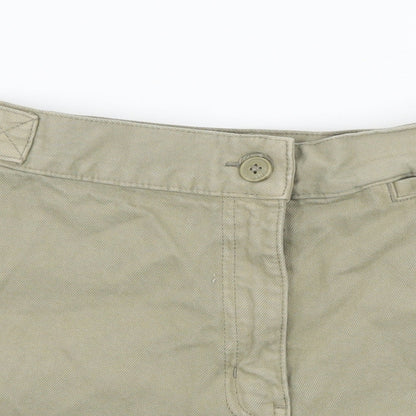 Weekday Womens Green  Denim Hot Pants Shorts Size 6