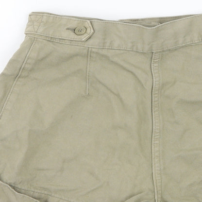 Weekday Womens Green  Denim Hot Pants Shorts Size 6