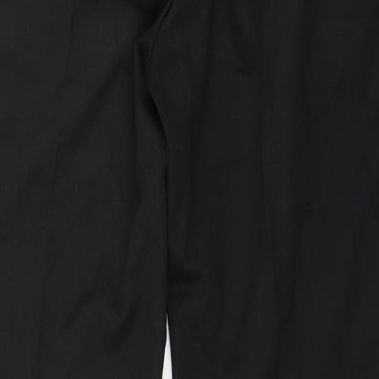 Mens UK Size 38 in Cedar Wood State Regular Fit  Black Trousers