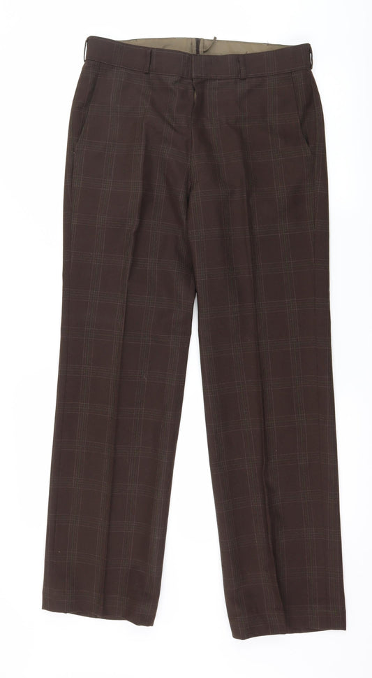 Womens UK Size 32 in Preworn Regular Fit  Brown Trousers