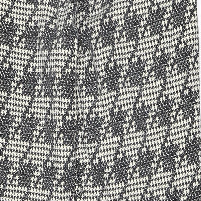 Topshop Womens Ivory Houndstooth  Cropped Trousers Size 10 L23 in