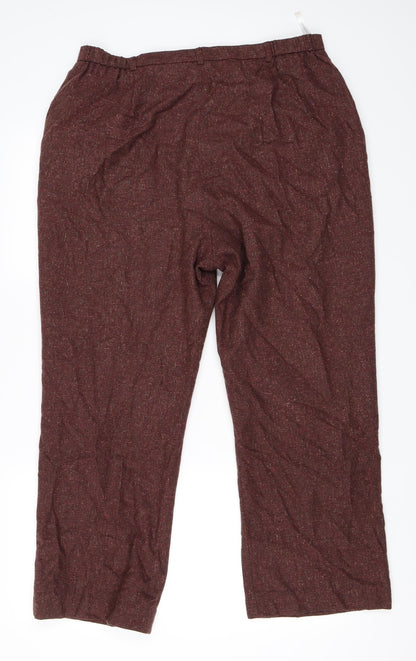 Cotswold Collections Womens Red   Cropped Trousers Size 18 L26 in