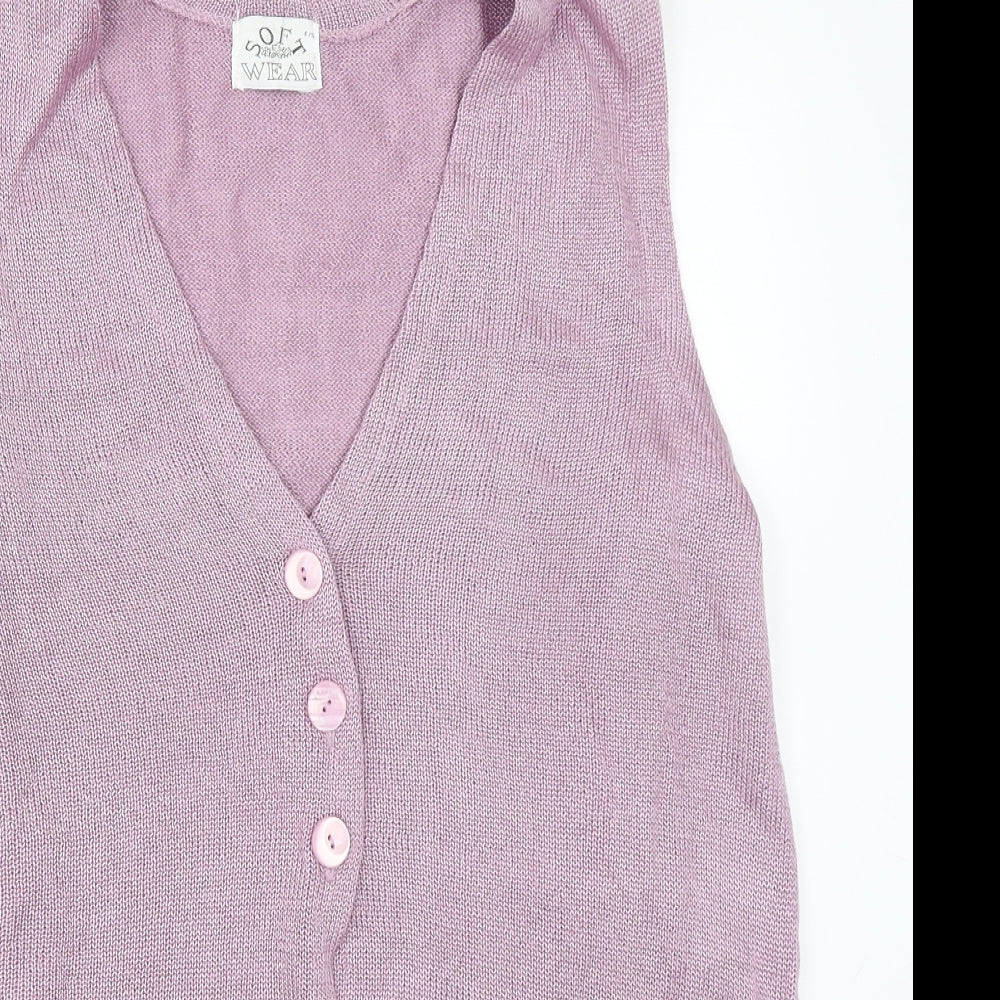 Soft Wear Womens Purple   Cardigan Jumper Size L
