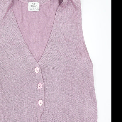 Soft Wear Womens Purple   Cardigan Jumper Size L
