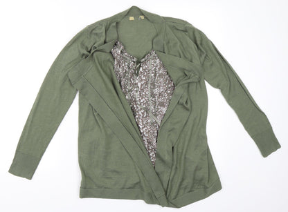 Preworn Womens Green   Cardigan Jumper Size 8