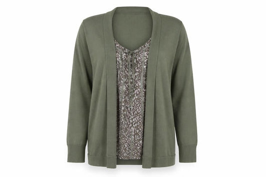 Preworn Womens Green   Cardigan Jumper Size 8