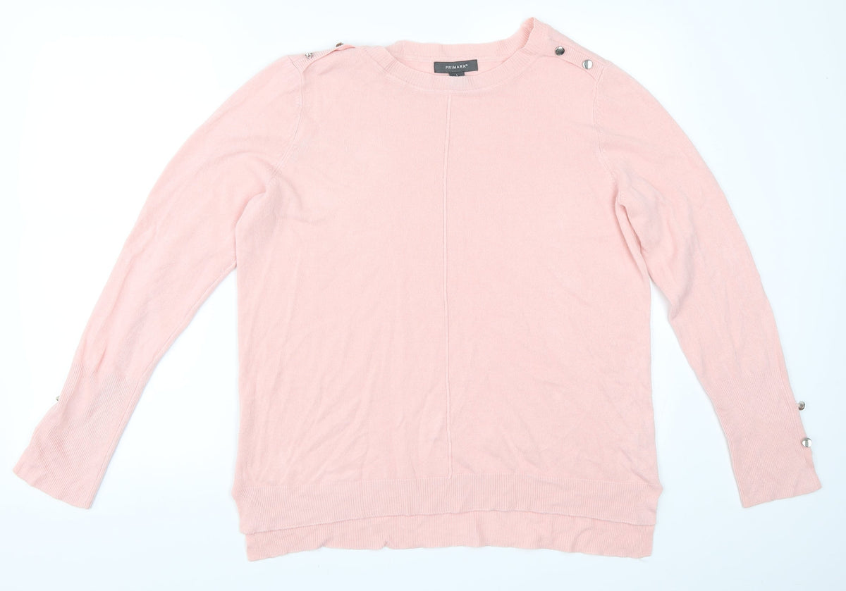 Primark Womens Pink   Pullover Jumper Size L