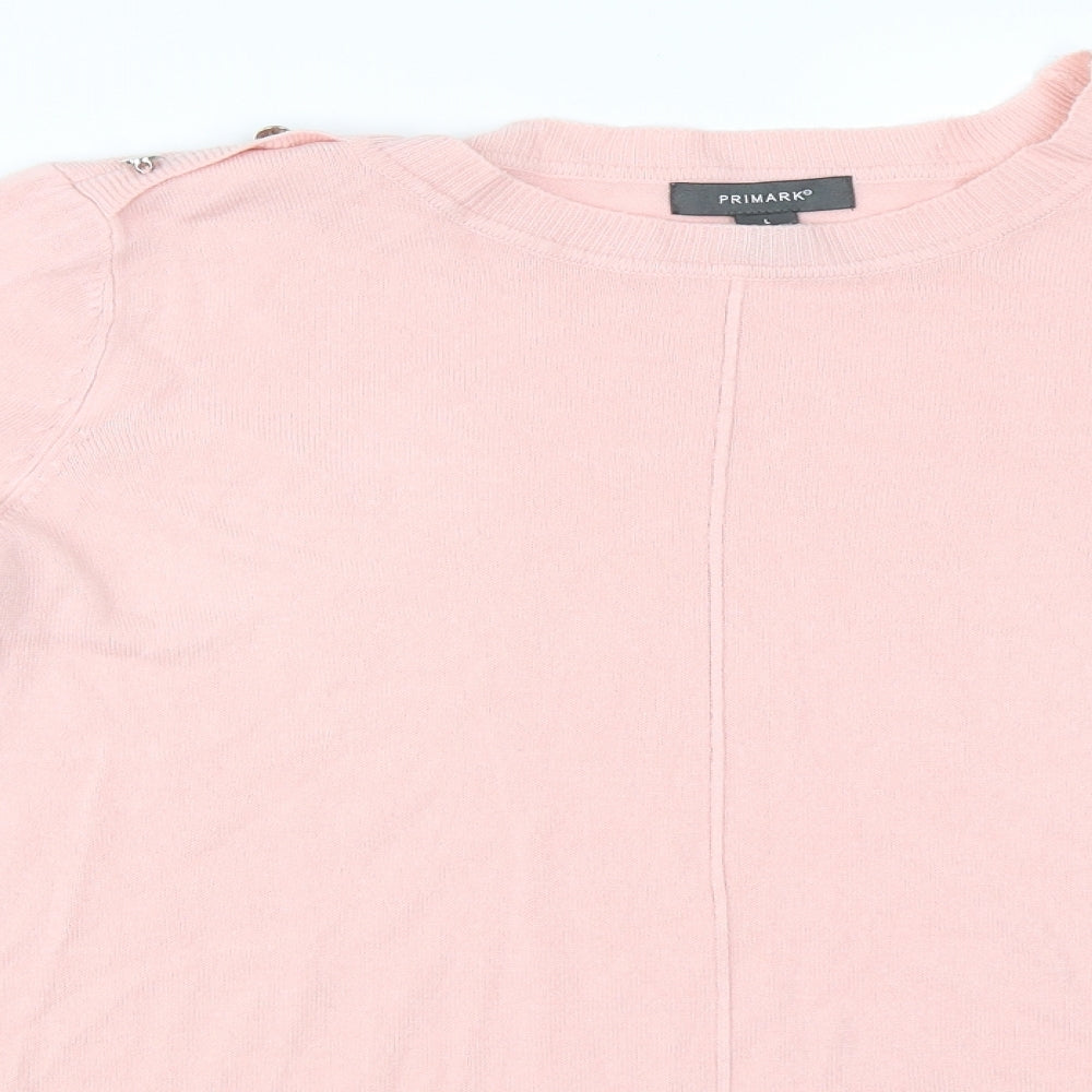 Primark Womens Pink   Pullover Jumper Size L