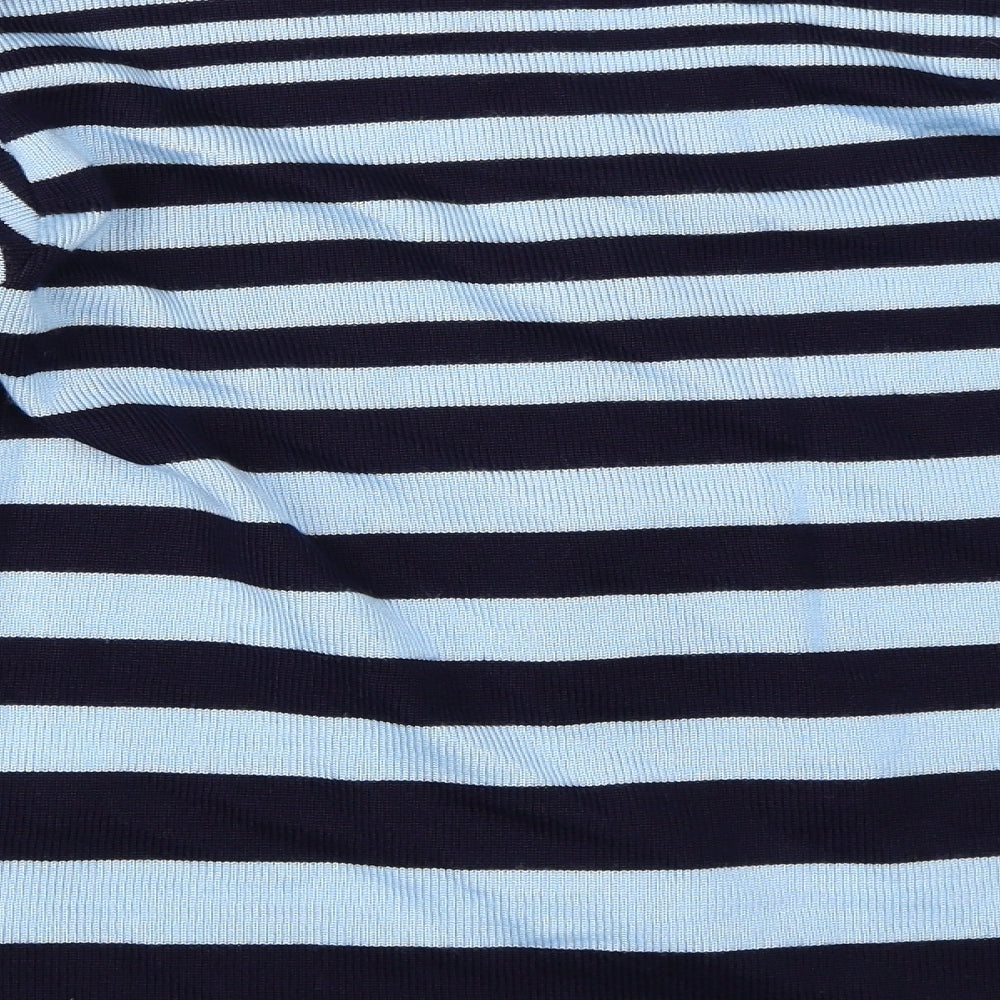 Paramour Womens Blue Striped  Cardigan Jumper Size S