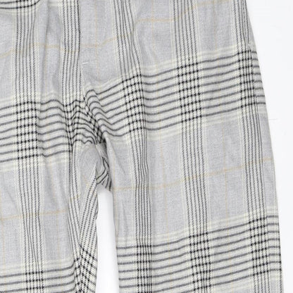 Topman Mens Grey Check  Cropped Trousers Size 30 in L30 in