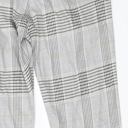 Topman Mens Grey Check  Cropped Trousers Size 30 in L30 in