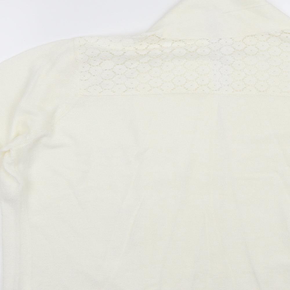 Anthology Womens Ivory Floral  Cardigan Jumper Size 16