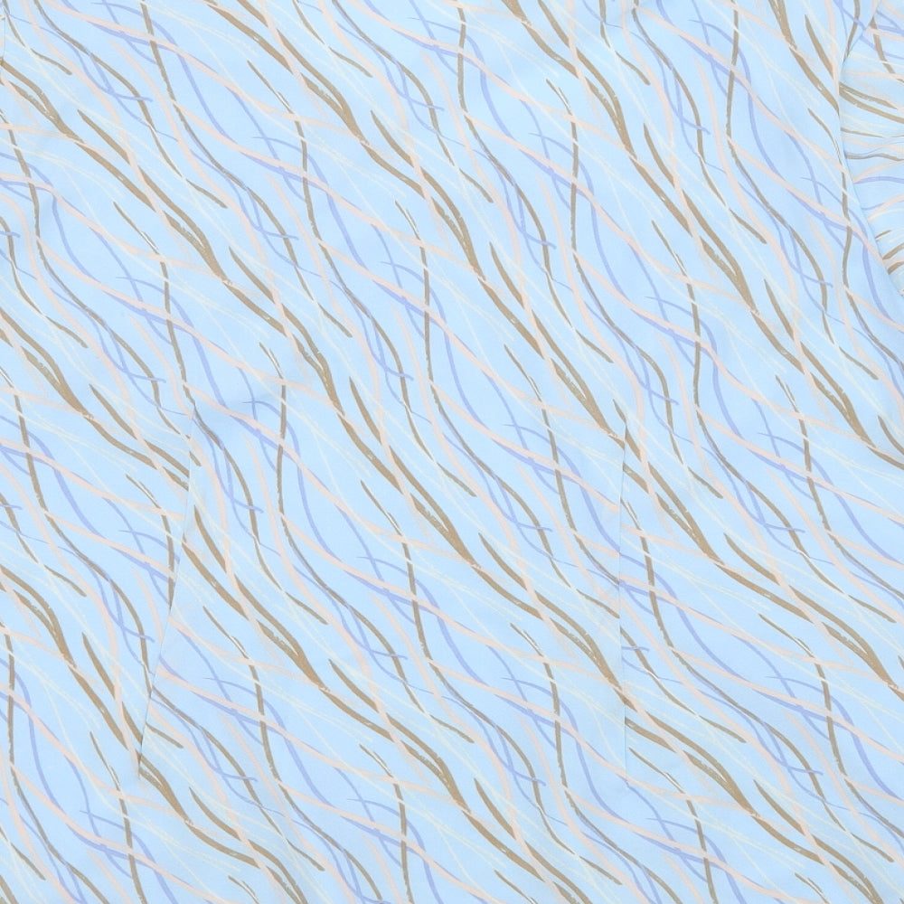 Classics Womens Blue Geometric  Basic Blouse Size 20