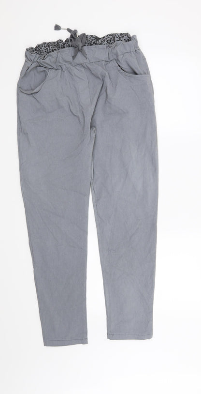 Womens UK Size L Preworn Regular Fit  Grey Trousers