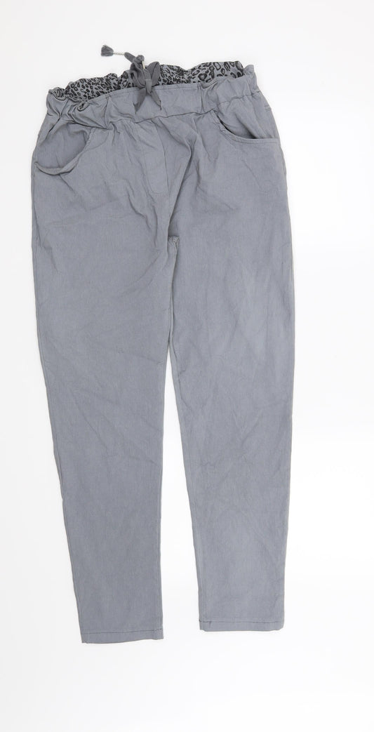 Womens UK Size L Preworn Regular Fit  Grey Trousers