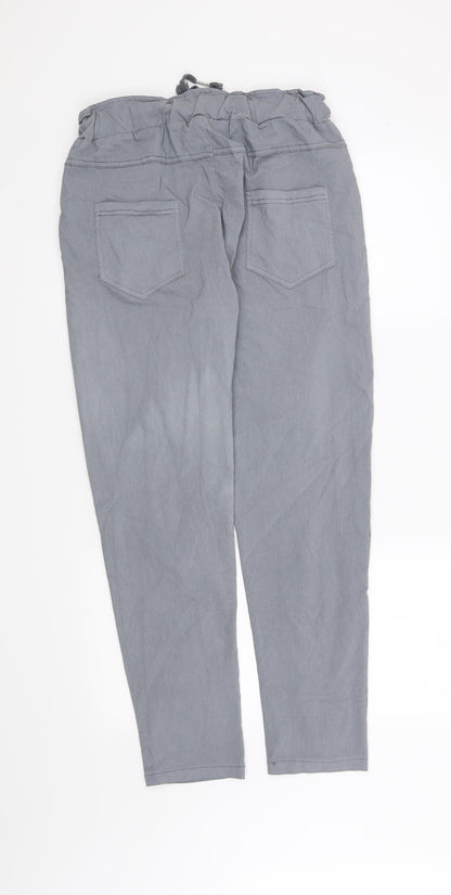 Womens UK Size L Preworn Regular Fit  Grey Trousers