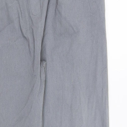 Womens UK Size L Preworn Regular Fit  Grey Trousers