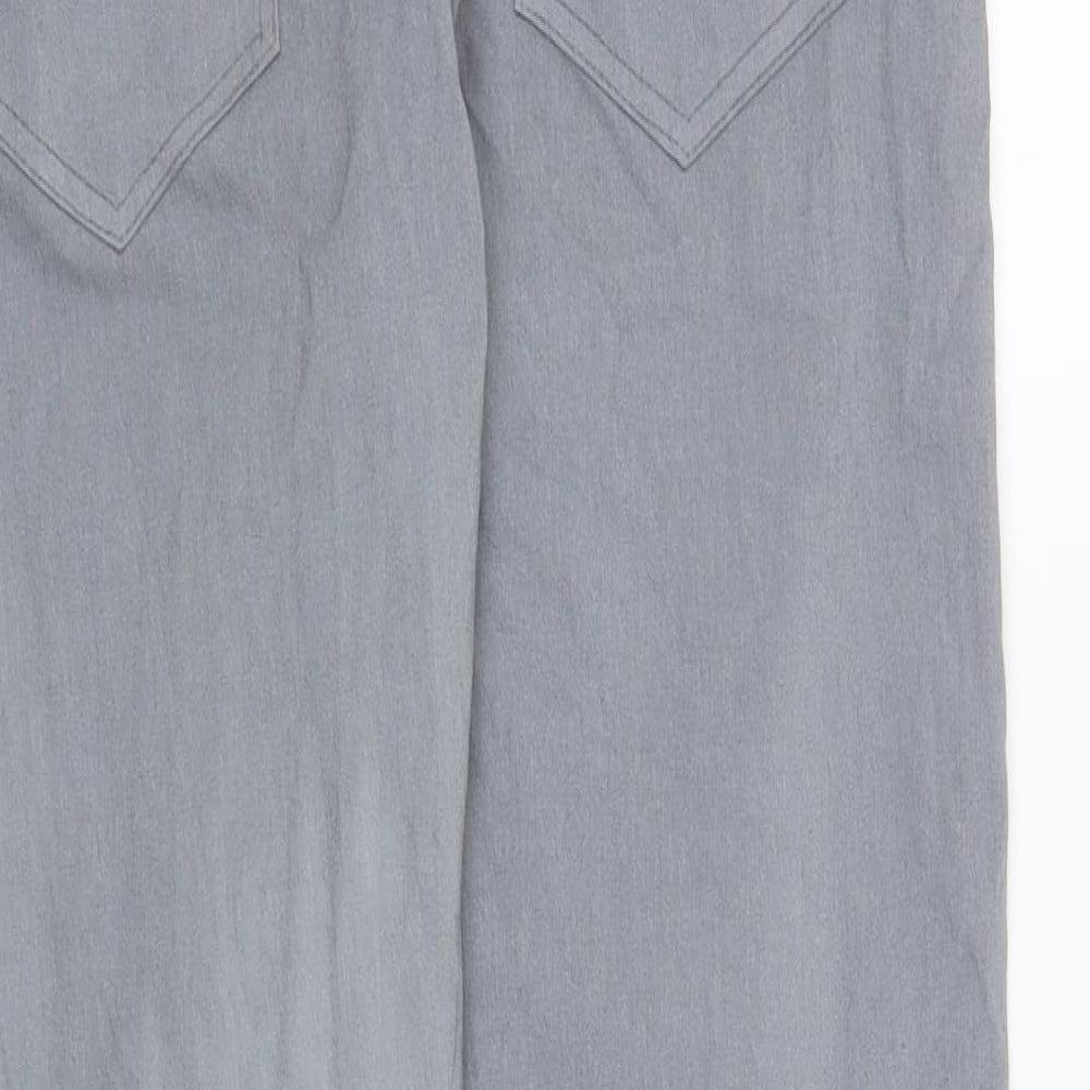Womens UK Size L Preworn Regular Fit  Grey Trousers