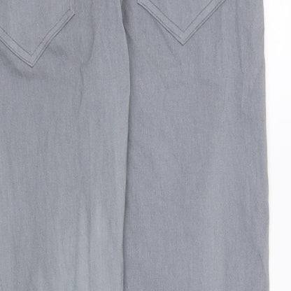 Womens UK Size L Preworn Regular Fit  Grey Trousers
