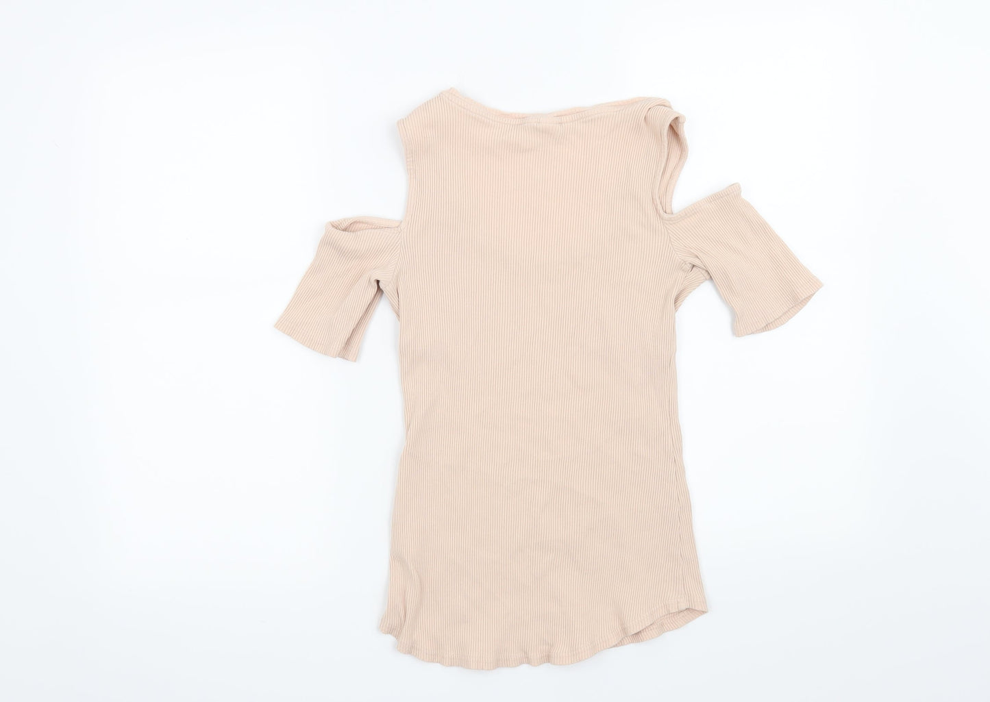 Womens UK Size M H&M Beige Basic T-Shirt