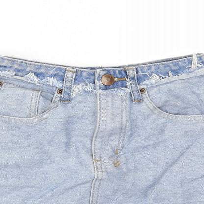 Boohoo Womens Blue  Denim A-Line Skirt Size 6