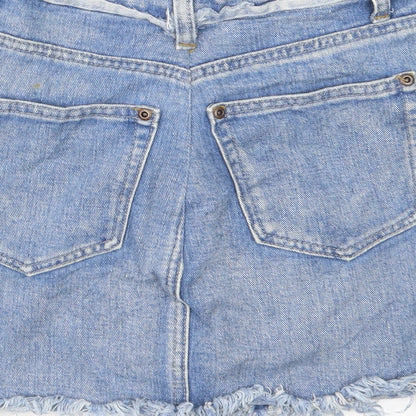 Boohoo Womens Blue  Denim A-Line Skirt Size 6