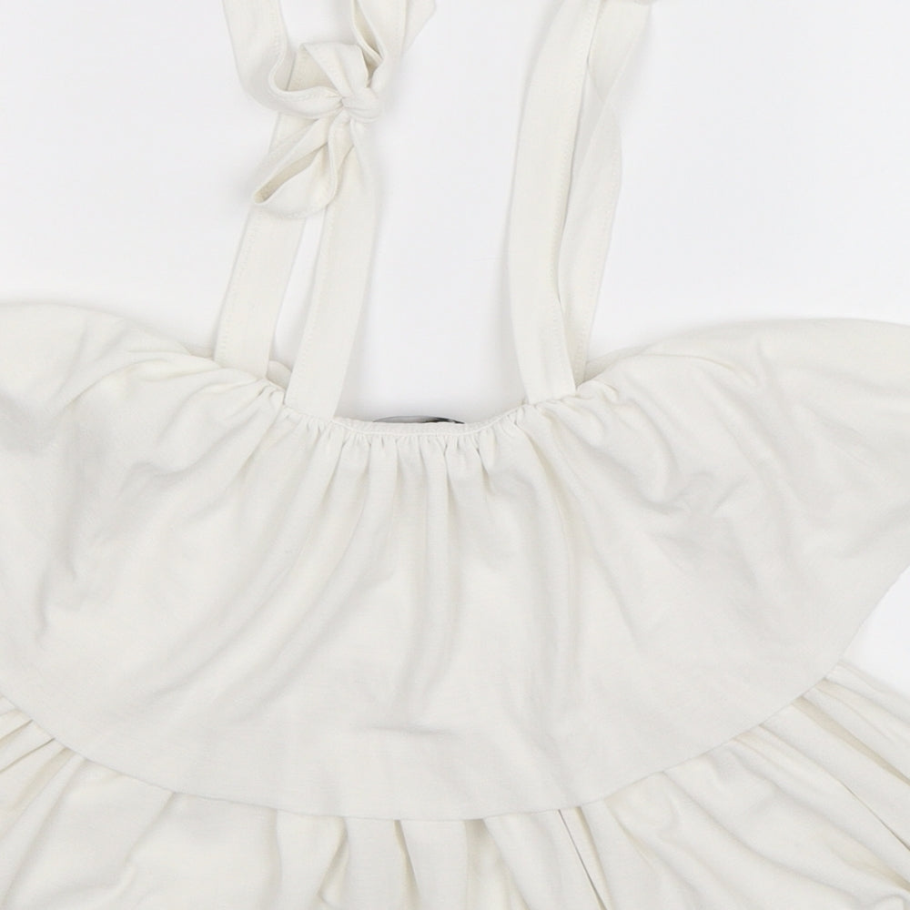 Womens UK Size 10 New Look White Basic Blouse