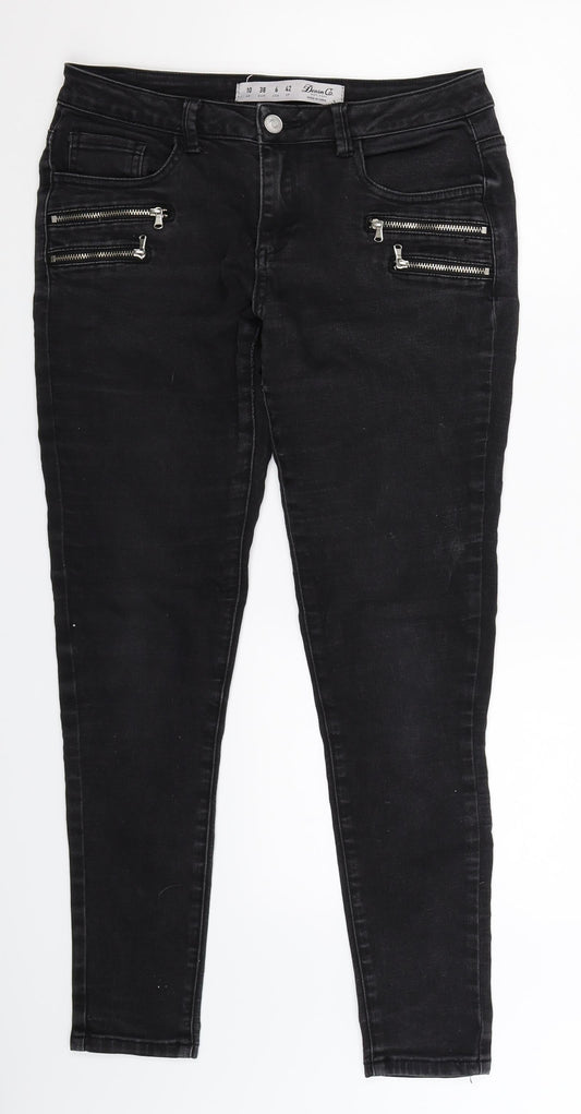 Denim Co Womens Black  Denim Skinny Jeans Size 10 L28 in