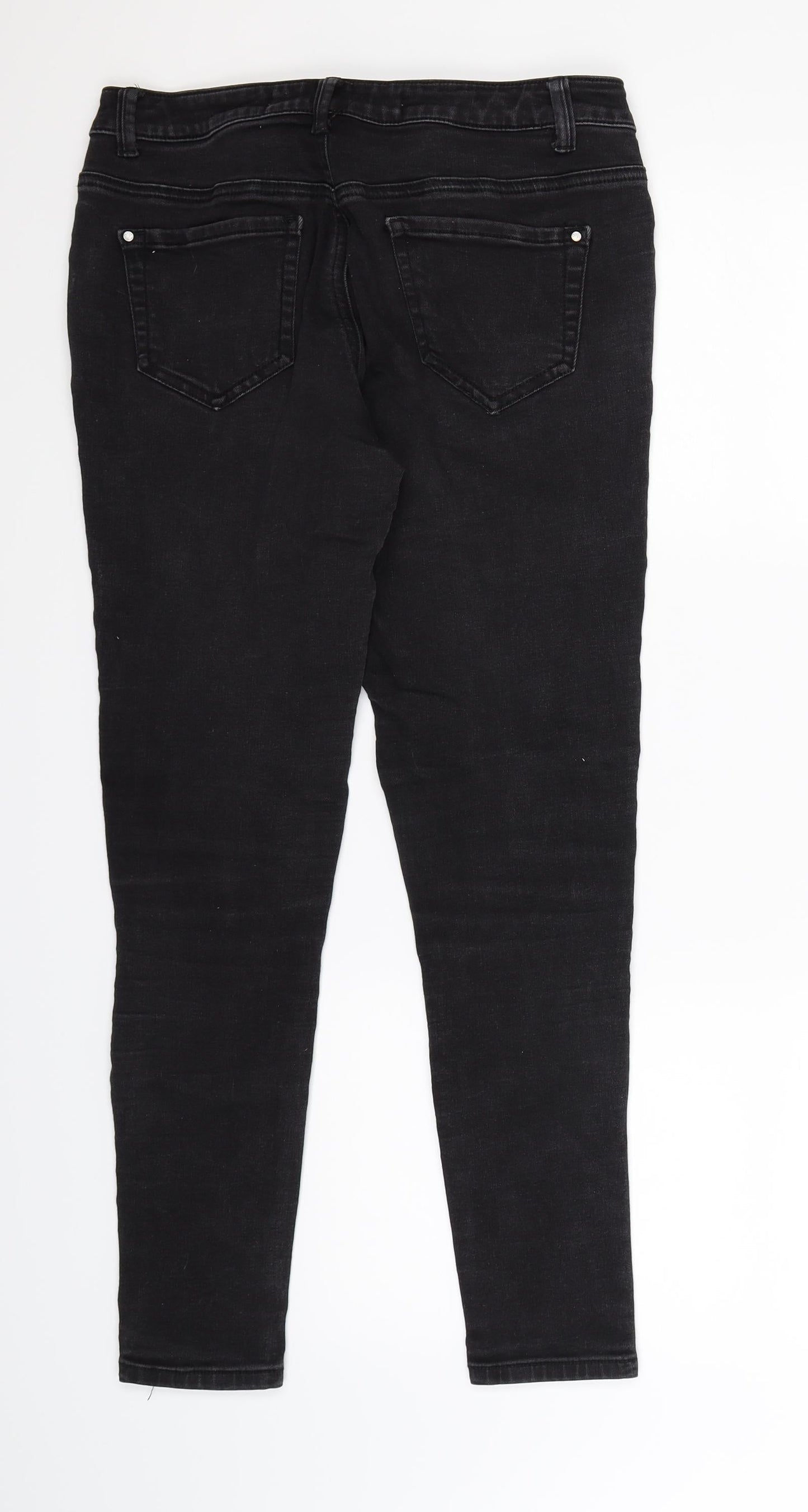 Denim Co Womens Black  Denim Skinny Jeans Size 10 L28 in