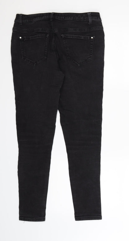 Denim Co Womens Black  Denim Skinny Jeans Size 10 L28 in