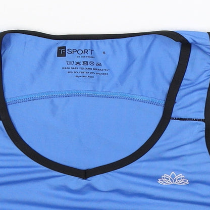 Tom Franks Womens Blue   Cropped Tank Size S