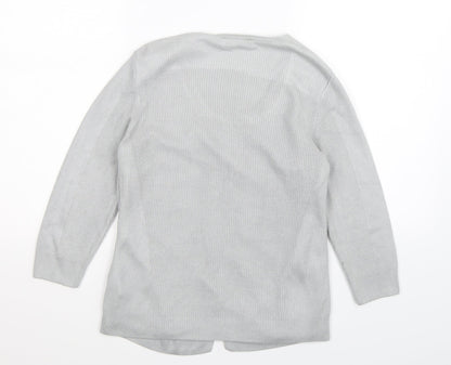 Marks & Spencer Womens Grey  Knit Pullover Jumper Size 8