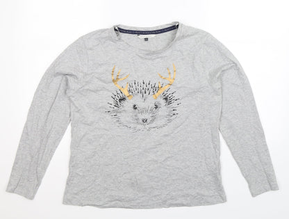 Womens UK Size S Maison De Nimes Grey Basic T-Shirt