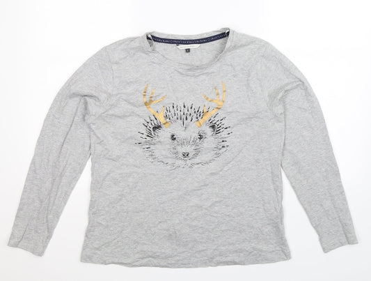 Womens UK Size S Maison De Nimes Grey Basic T-Shirt