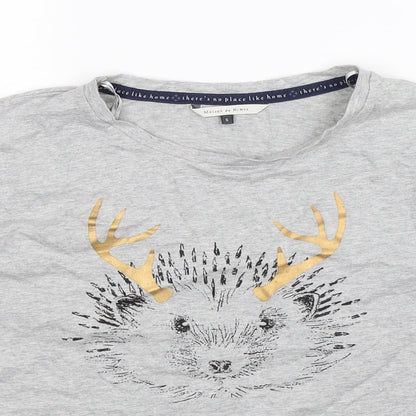 Womens UK Size S Maison De Nimes Grey Basic T-Shirt