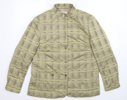 DELMOD Womens Beige Check  Jacket  Size 16